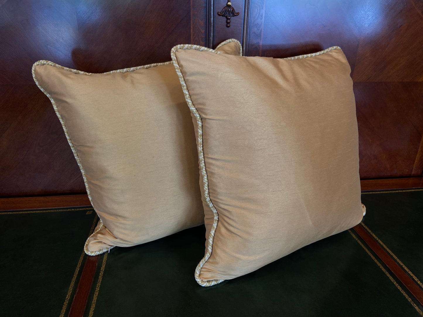 Pair of Silk Mustard Pillows (39X5PA)