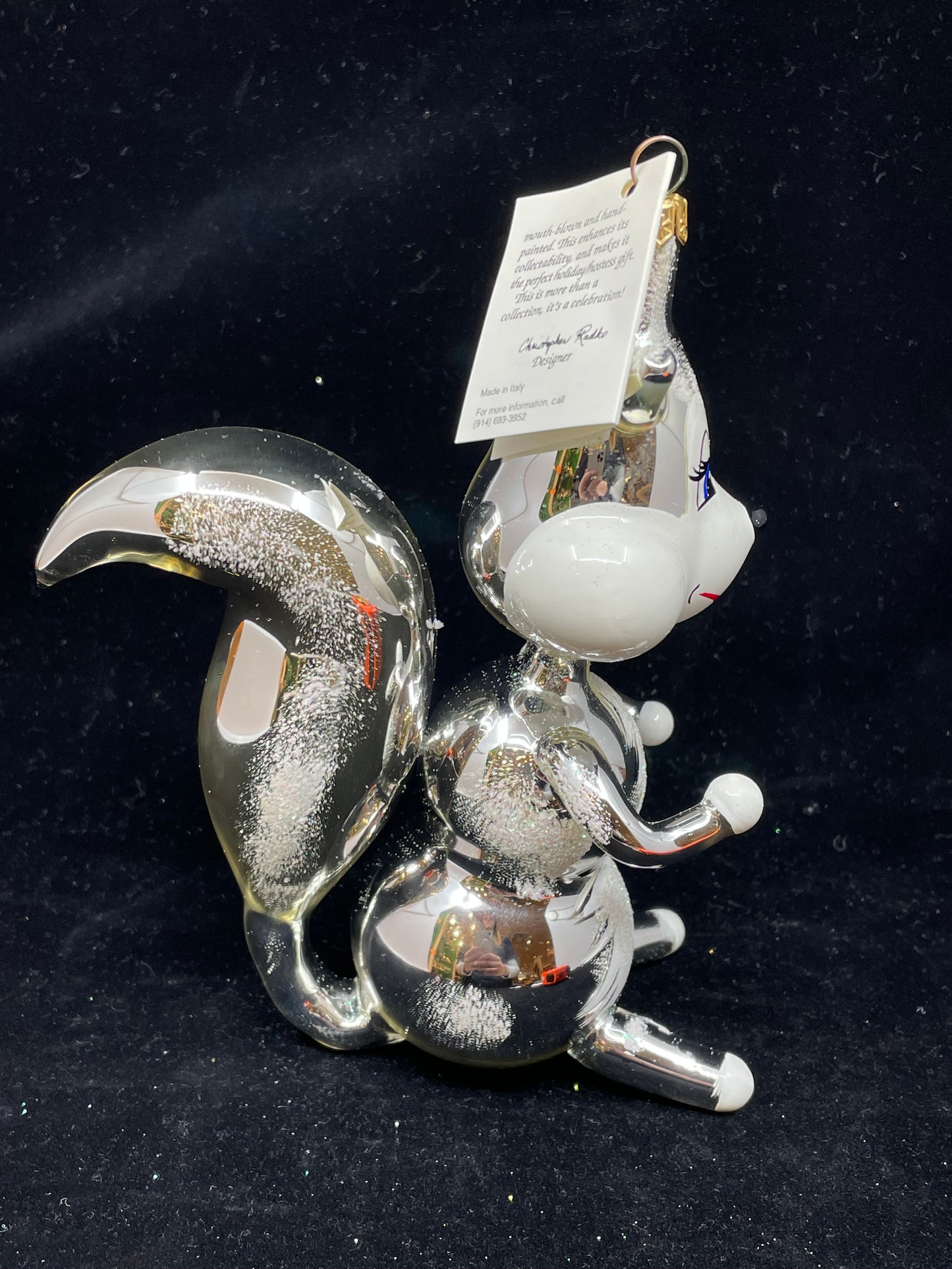 Radko Silver Squirrel Ornament (XD34G5)