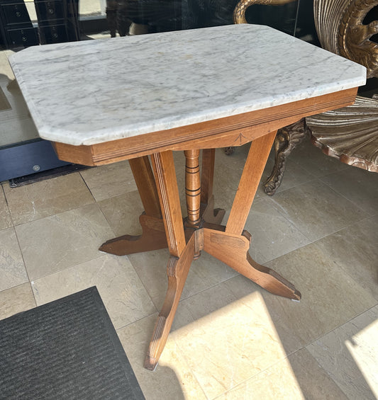 Late Victorian Marble Top Table (WZ7KHZ)