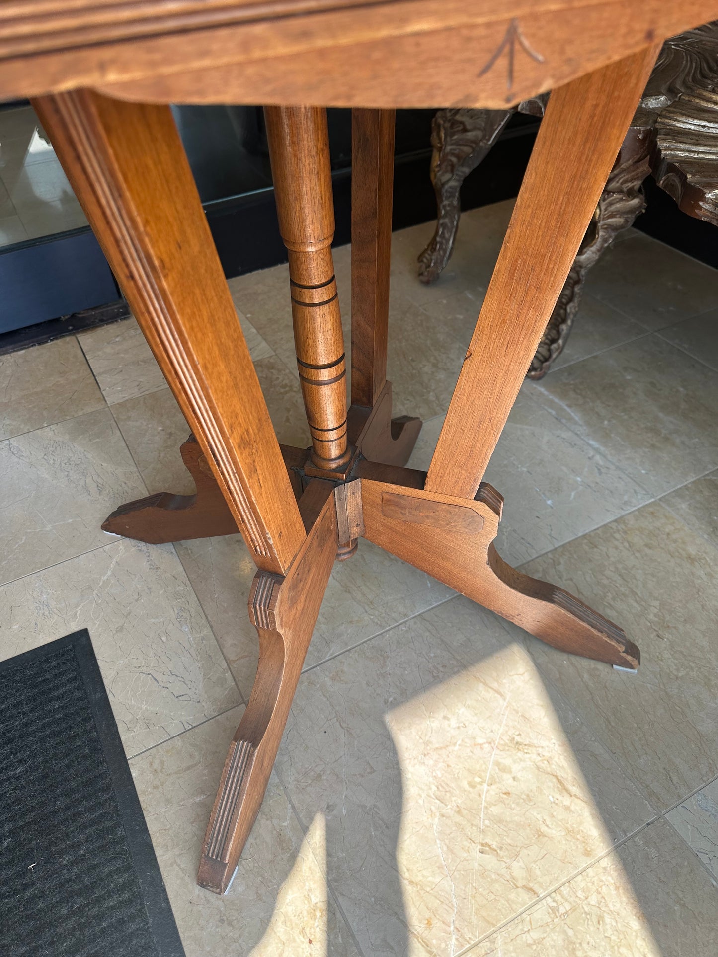 Late Victorian Marble Top Table (WZ7KHZ)