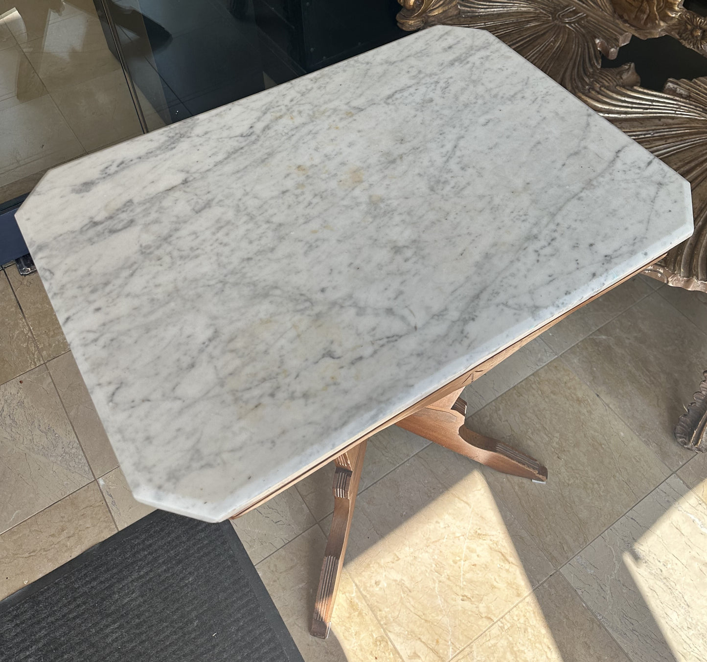 Late Victorian Marble Top Table (WZ7KHZ)