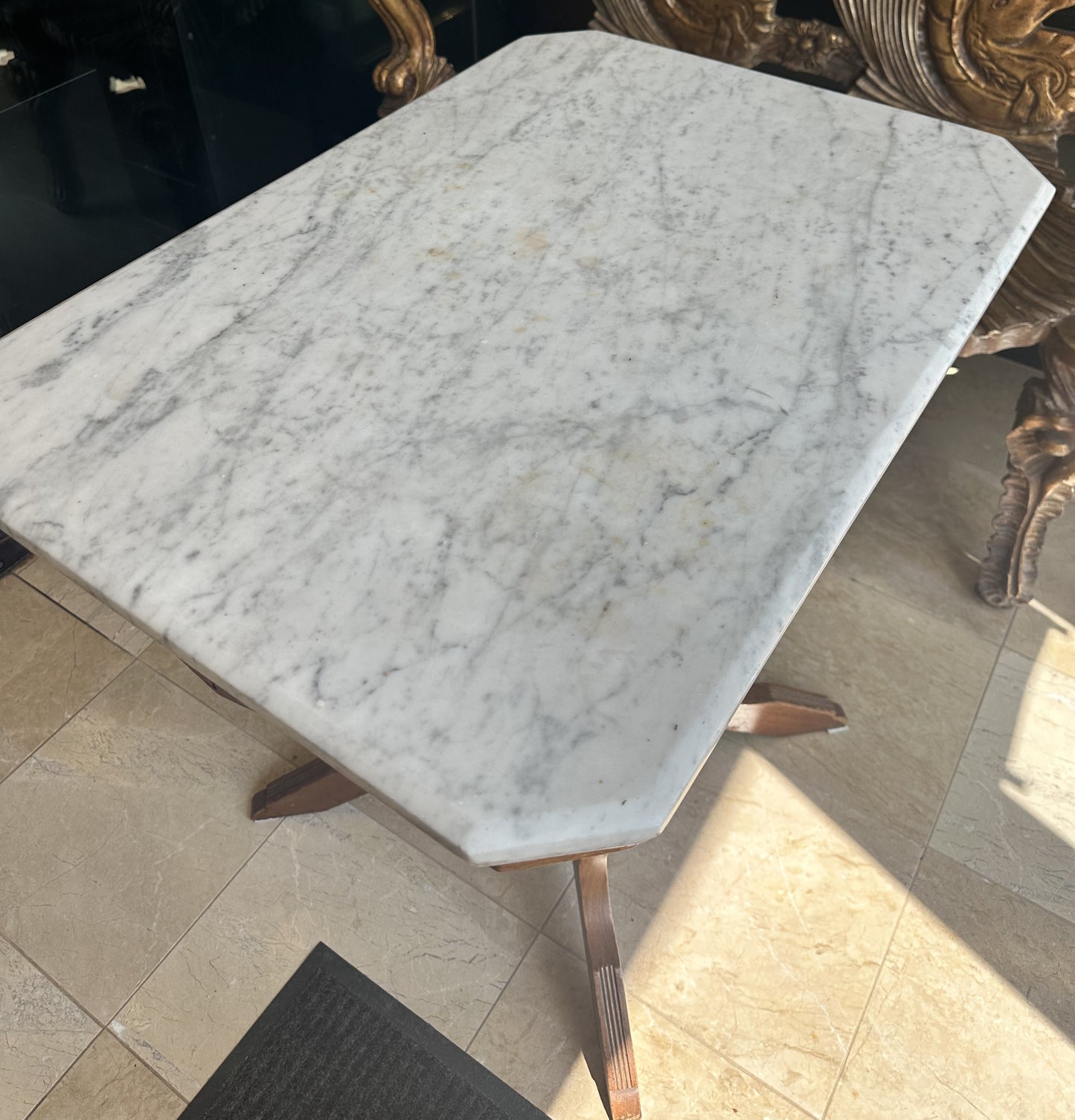 Late Victorian Marble Top Table (WZ7KHZ)