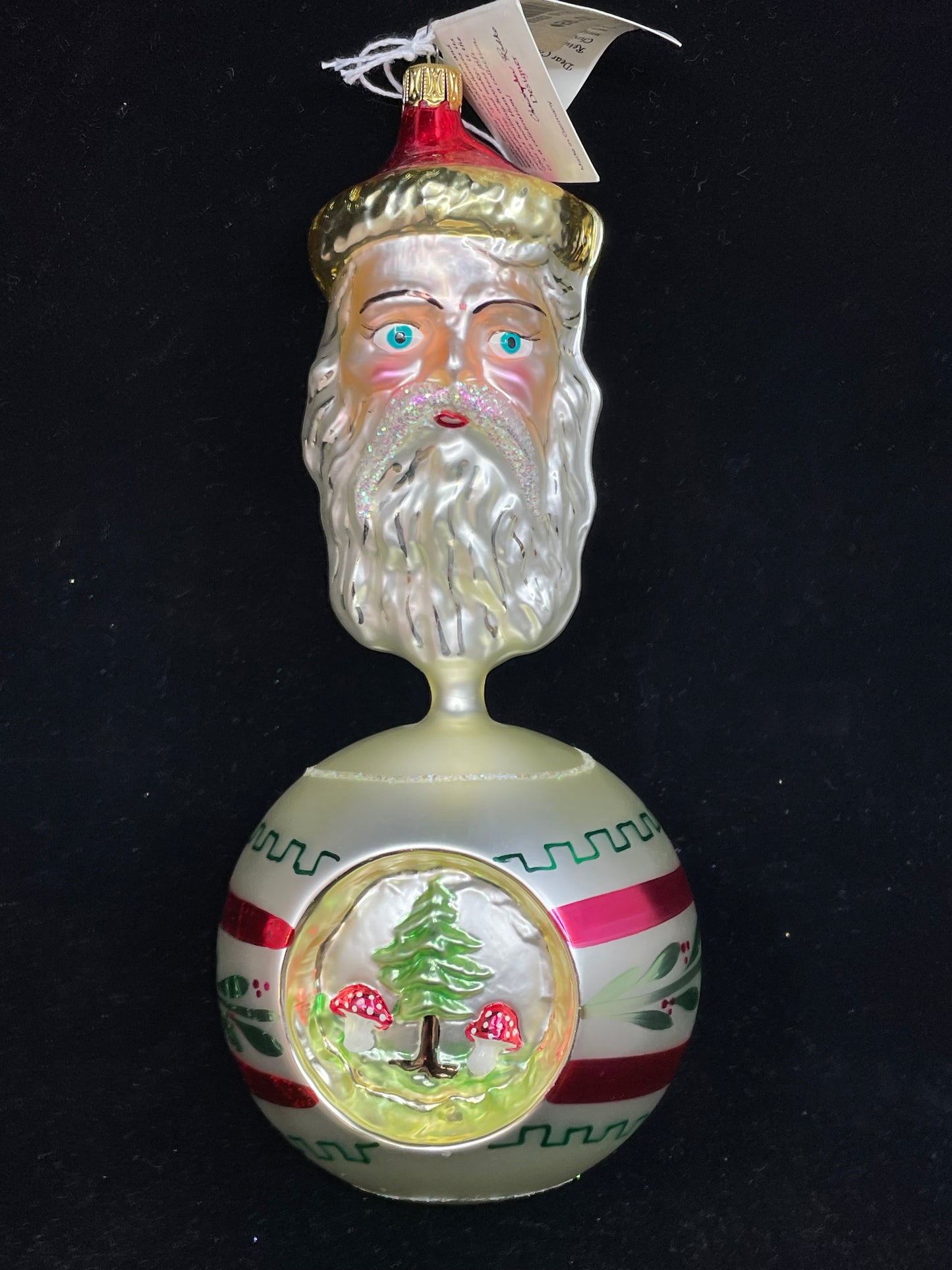 Radko Santa and Reflector Ball Ornament (G9S1NN)