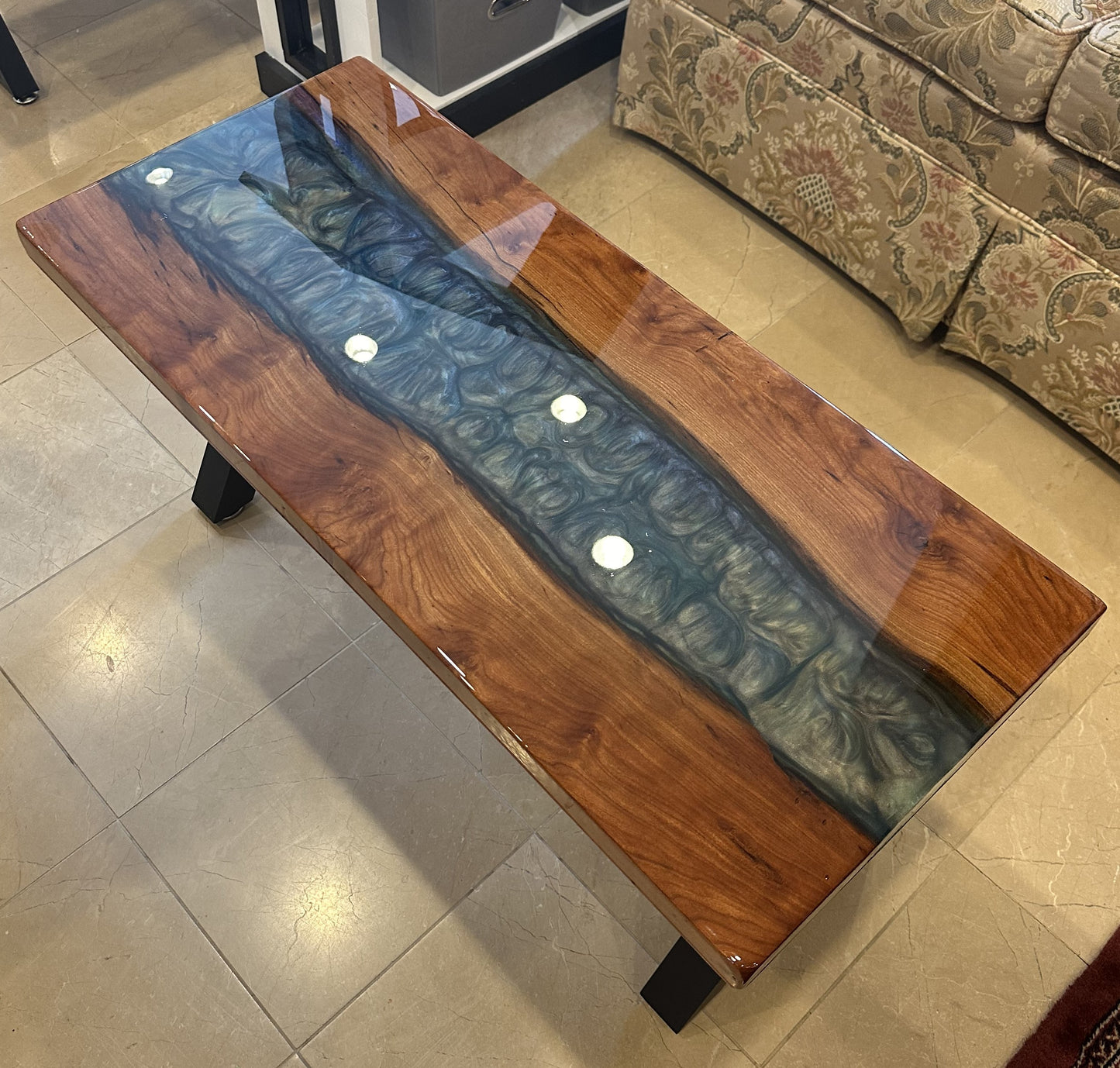 Custom Made Peacock Resin Bench (57LC7A)