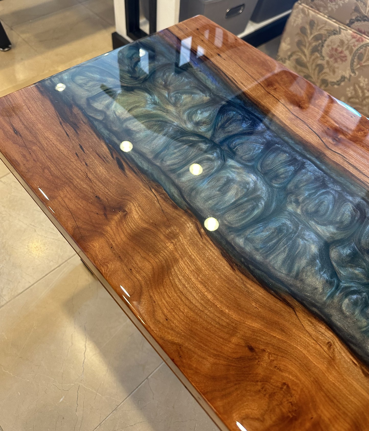 Custom Made Peacock Resin Bench (57LC7A)