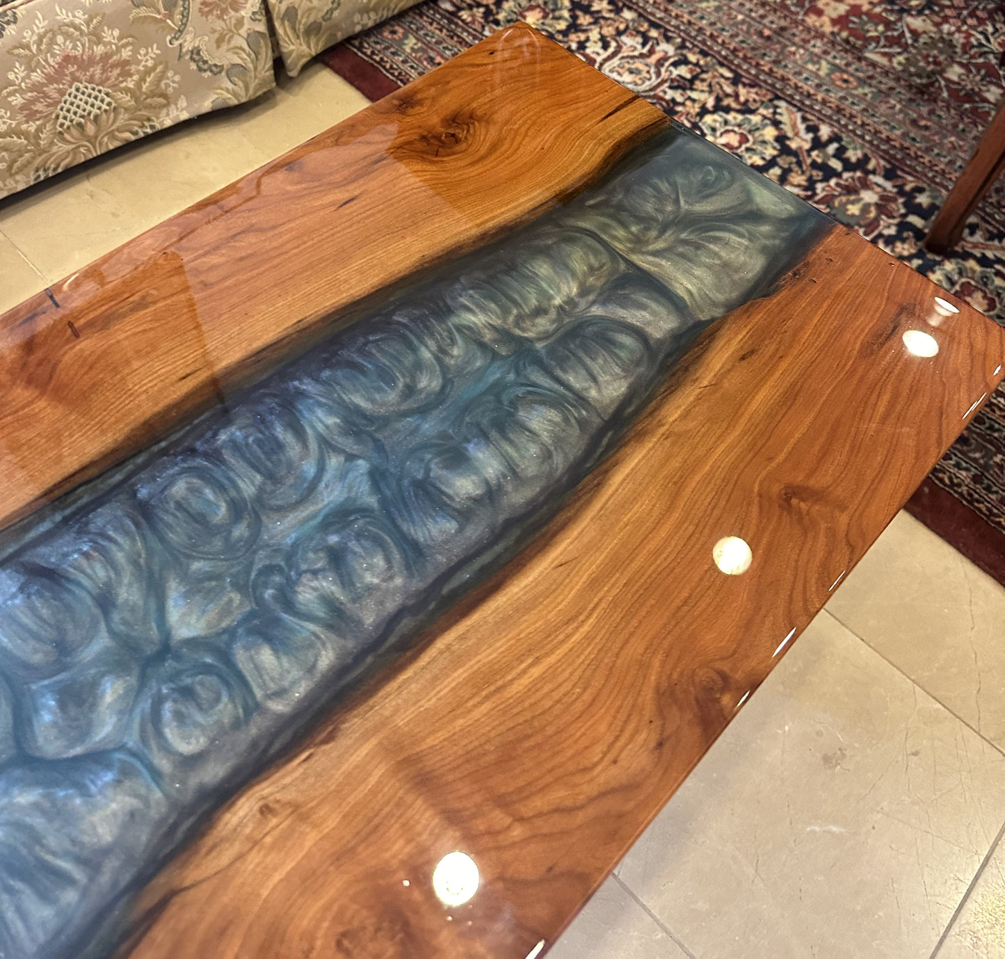 Custom Made Peacock Resin Bench (57LC7A)