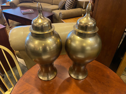 Pair of Brass Urns (319NK1)