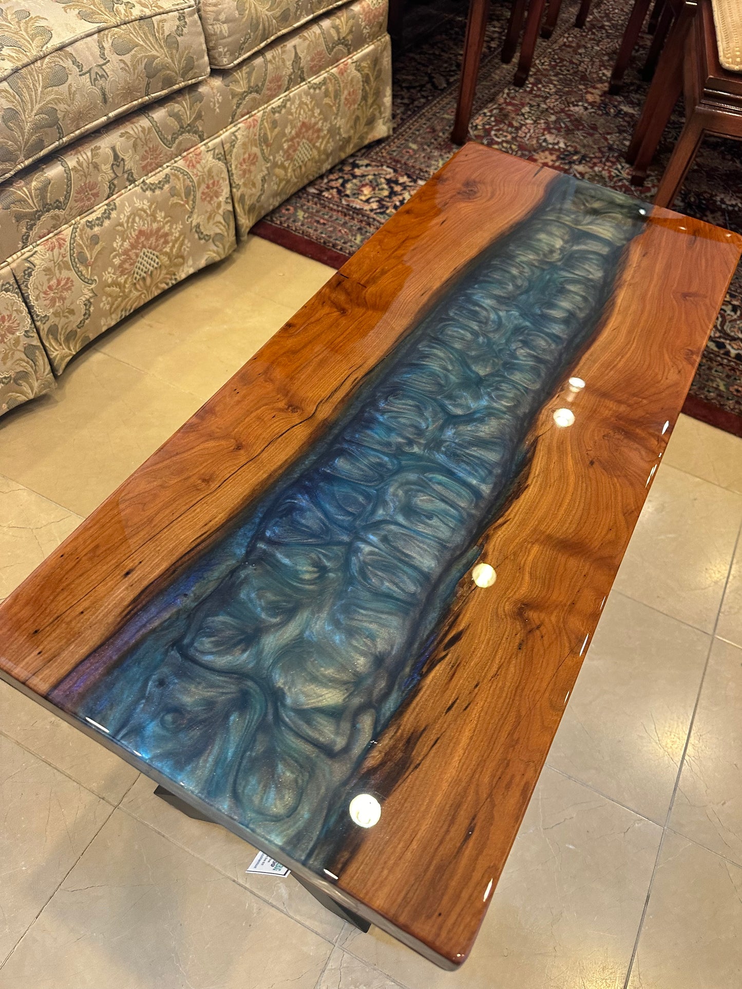 Custom Made Peacock Resin Bench (57LC7A)