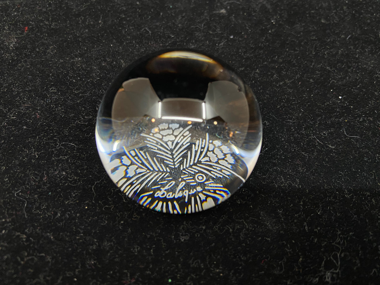 Lalique Bouquets Etched Bubble Paperweight (CU735L)