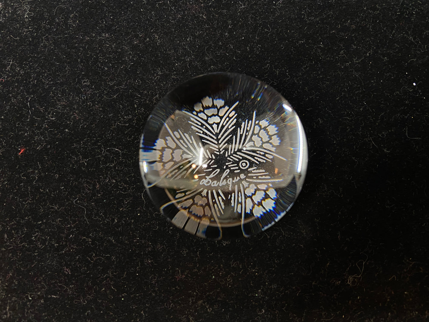 Lalique Bouquets Etched Bubble Paperweight (CU735L)