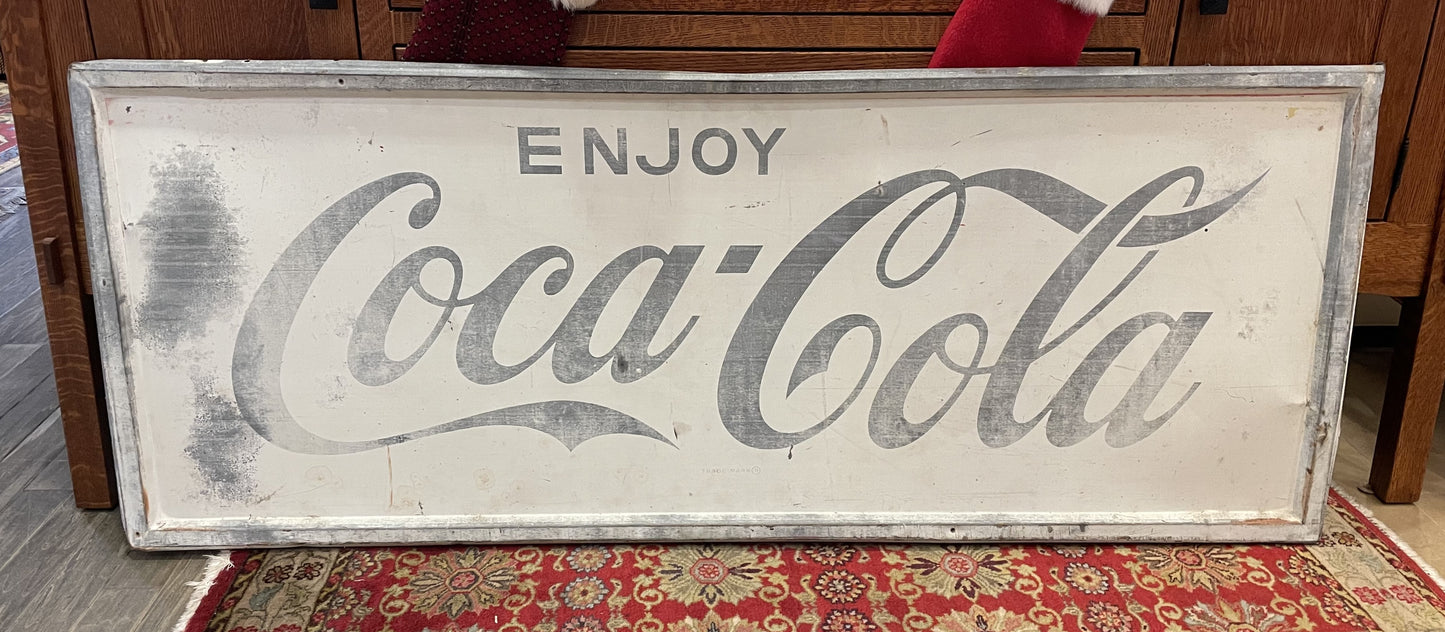 Late 60s Acid Washed Coca Cola Sign (SY72JH)