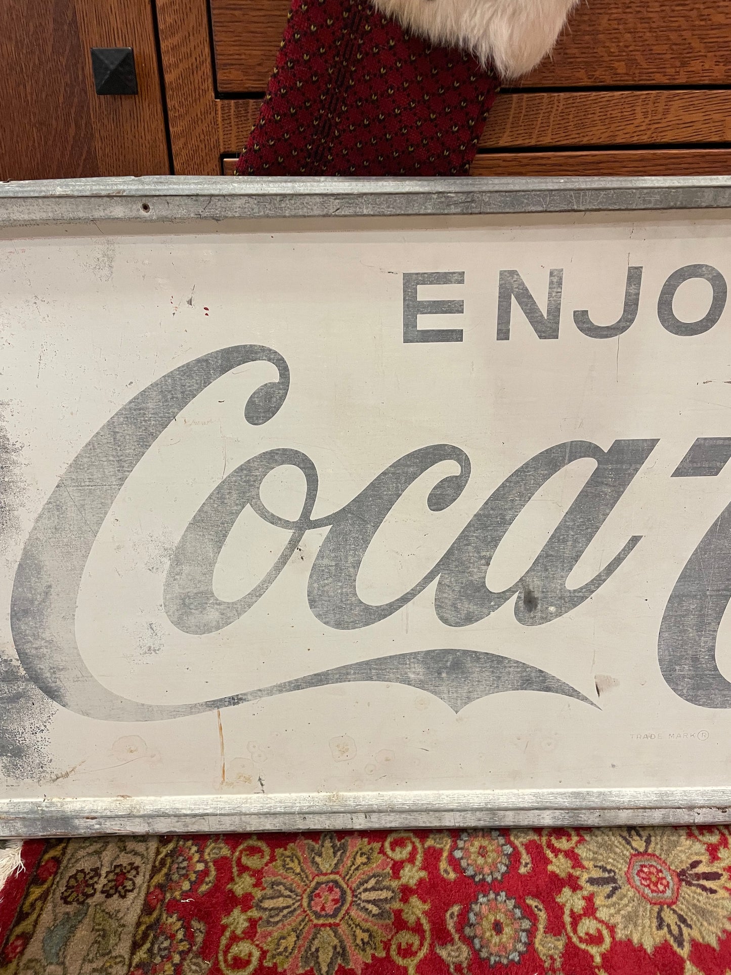 Late 60s Acid Washed Coca Cola Sign (SY72JH)