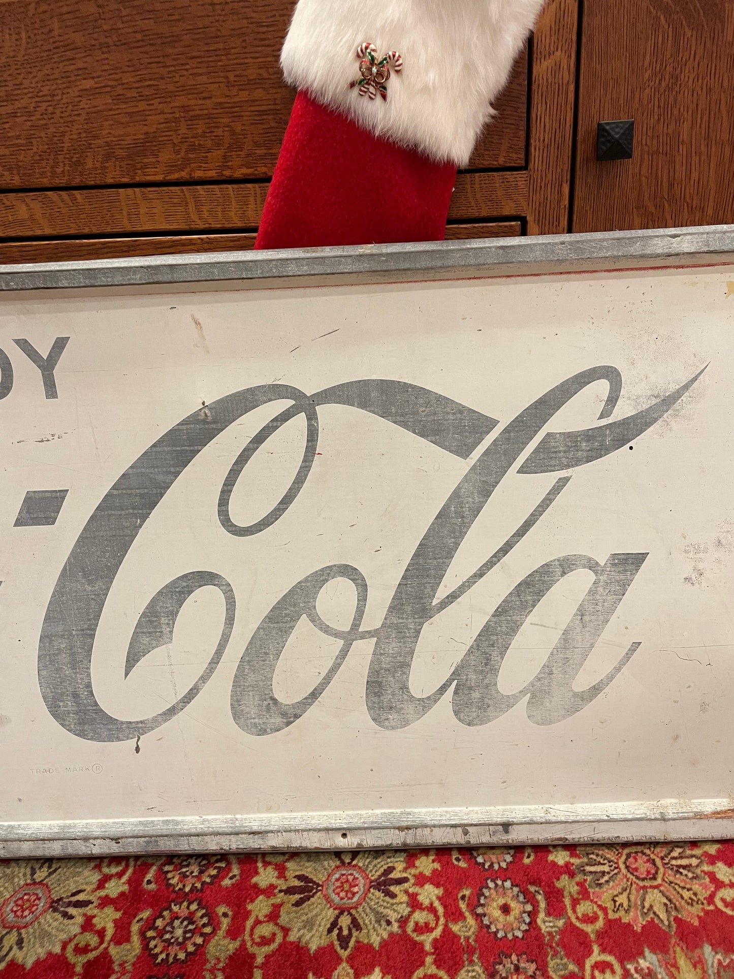 Late 60s Acid Washed Coca Cola Sign (SY72JH)