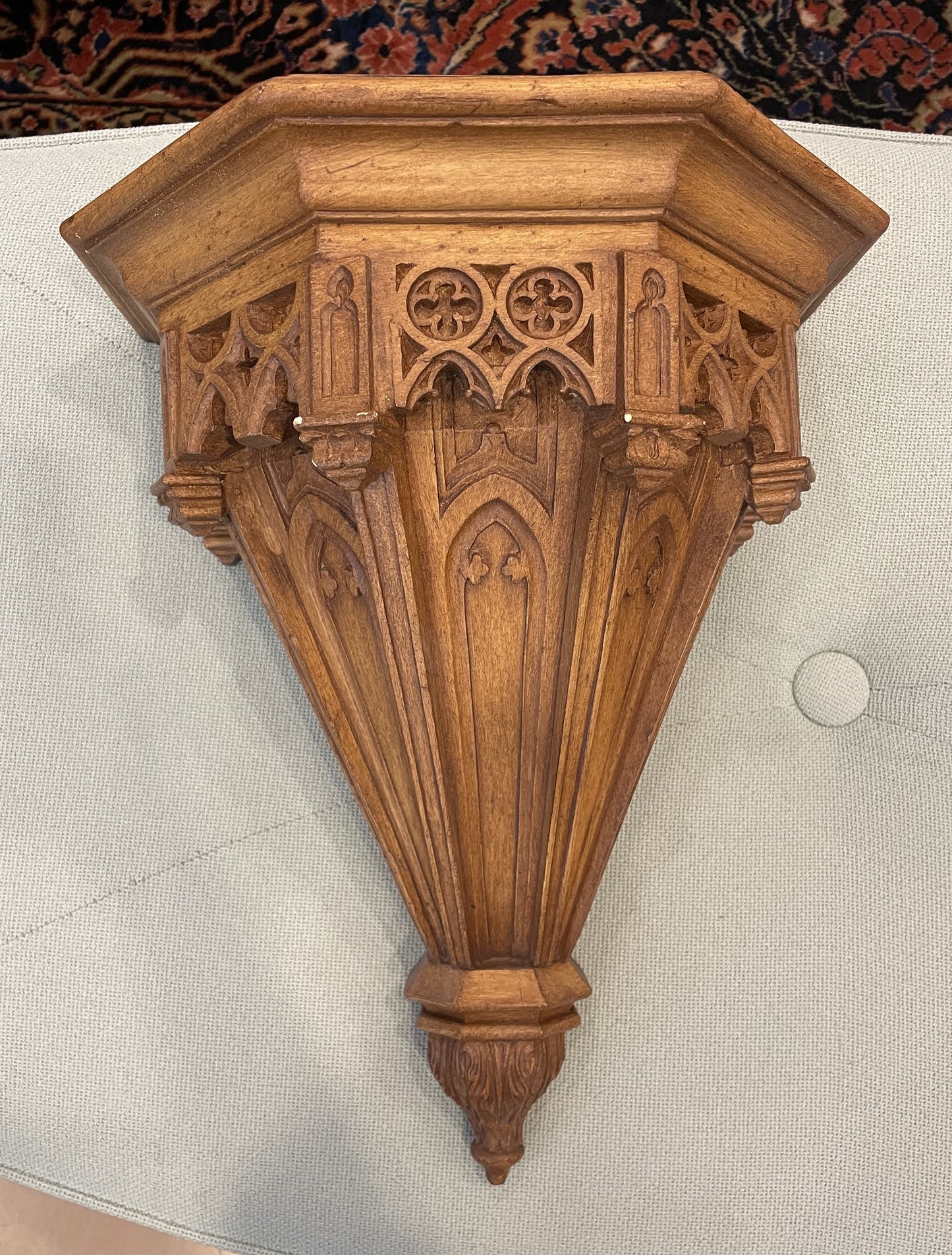 Pair of Gothic Revival Molded Wall Sconces (SQPSYF)