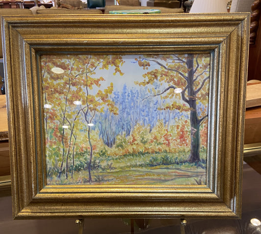 Greta Pfeiffer "Autumn Gold" Watercolor Trees (5AK5KP)