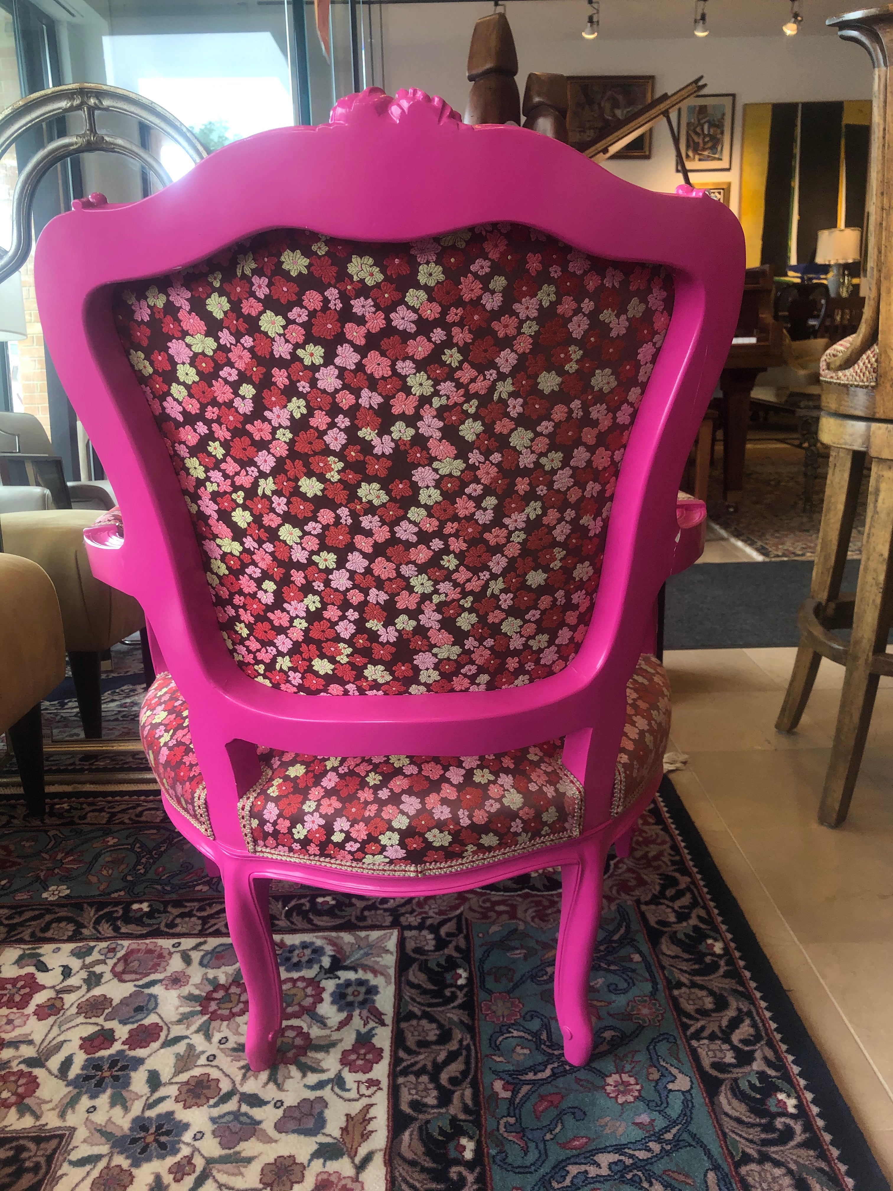 Pink 2025 floral armchair