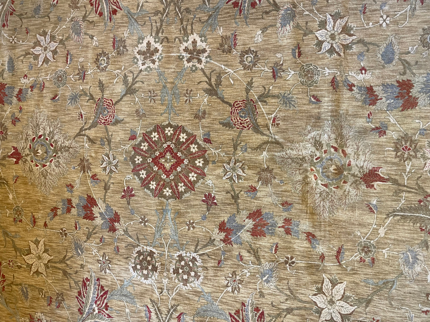 Hand Knotted Cream and Apricot Rug