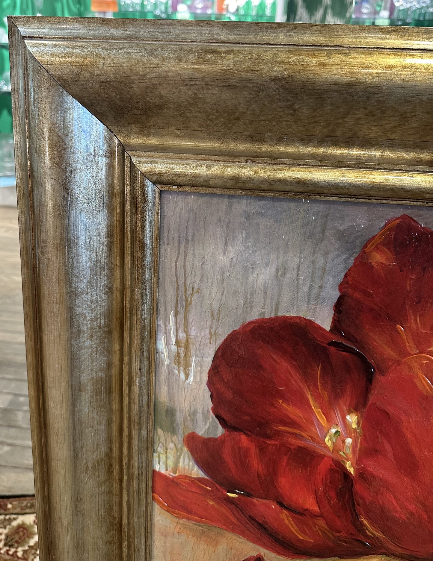 Ethan Allen "Flamenco Reds" Framed Art (E3T17W)