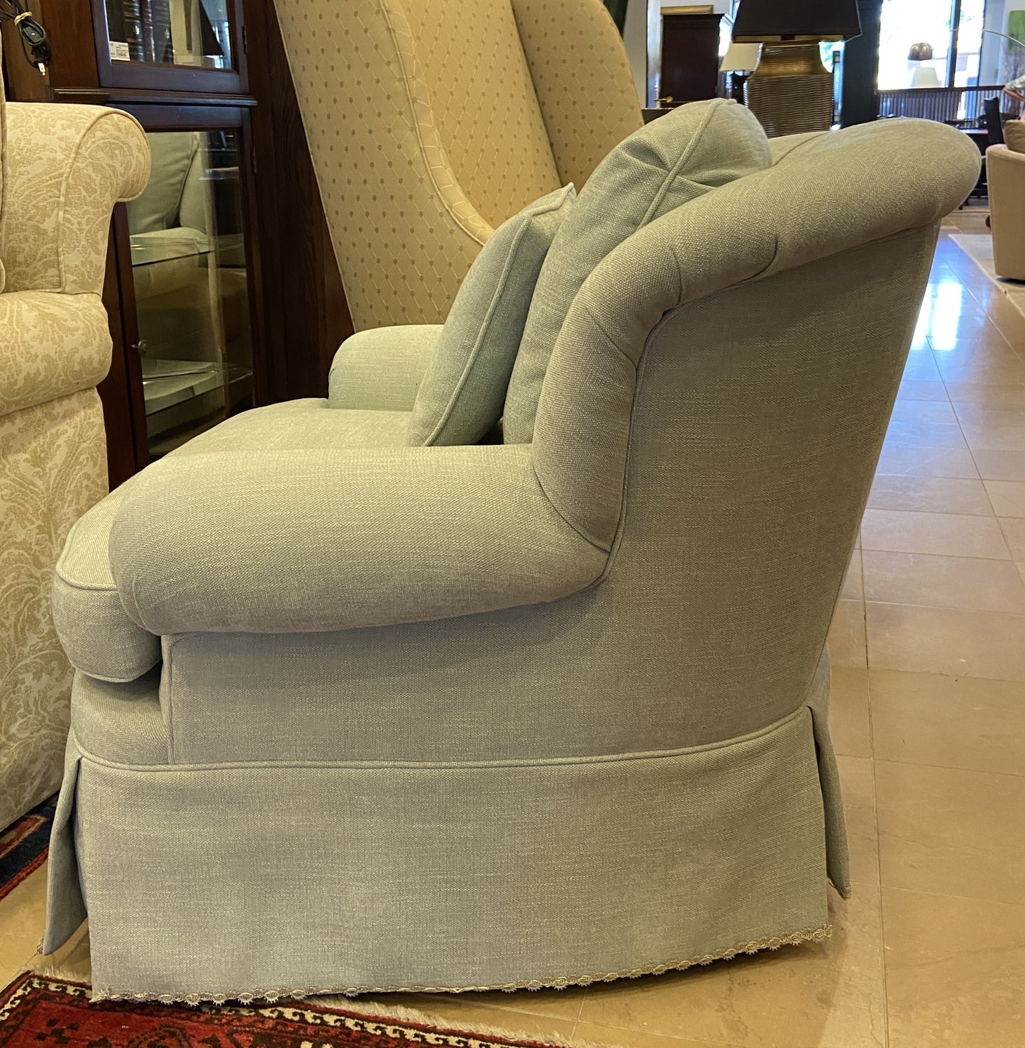 Blue Linen Occasional Chair (PHX698)