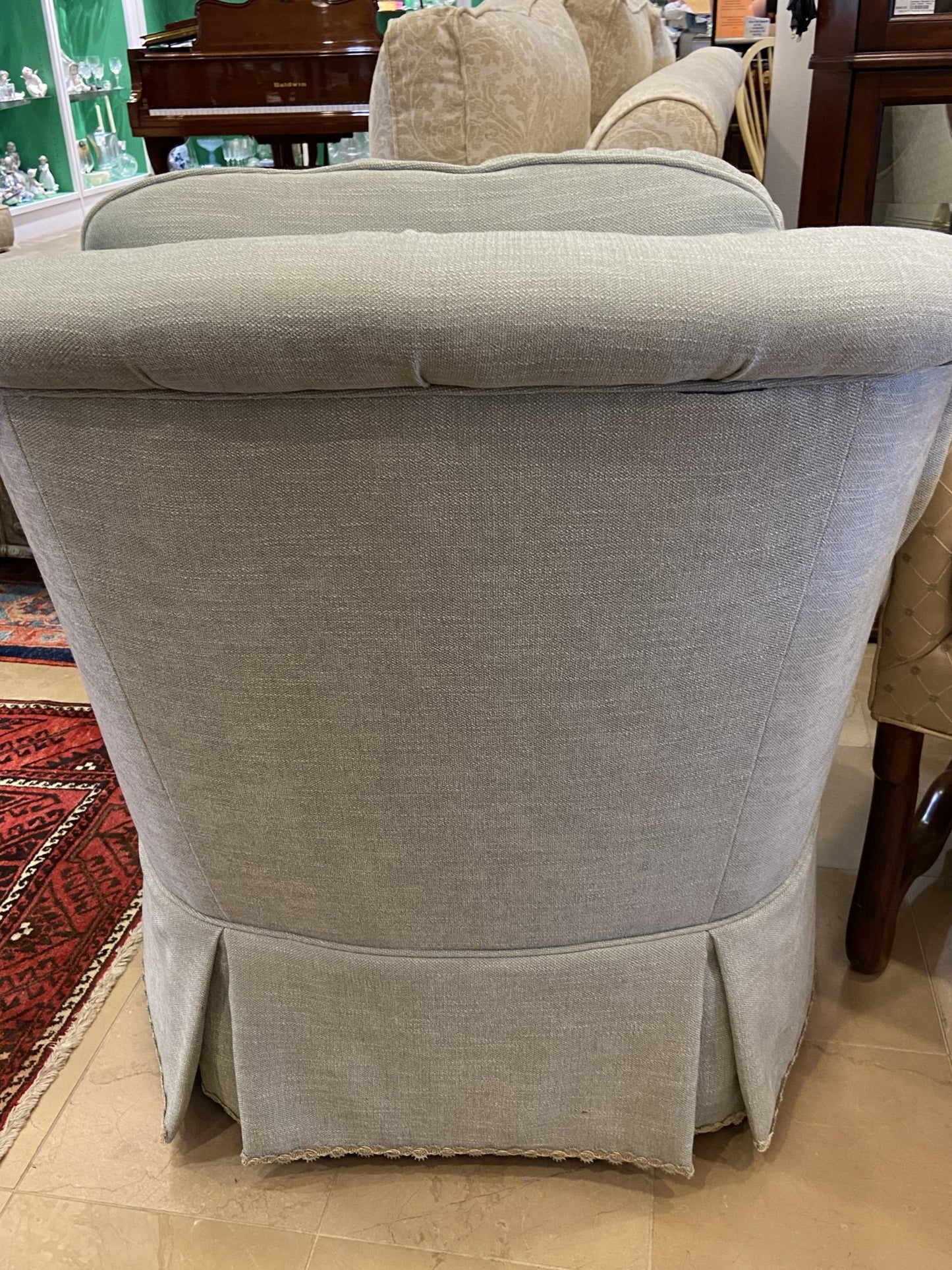 Blue Linen Occasional Chair (PHX698)