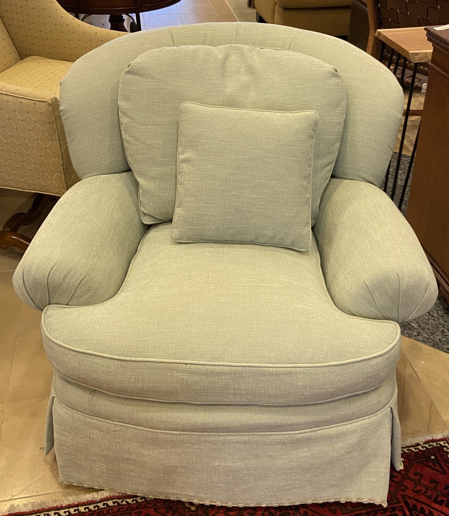 Blue Linen Occasional Chair (PHX698)