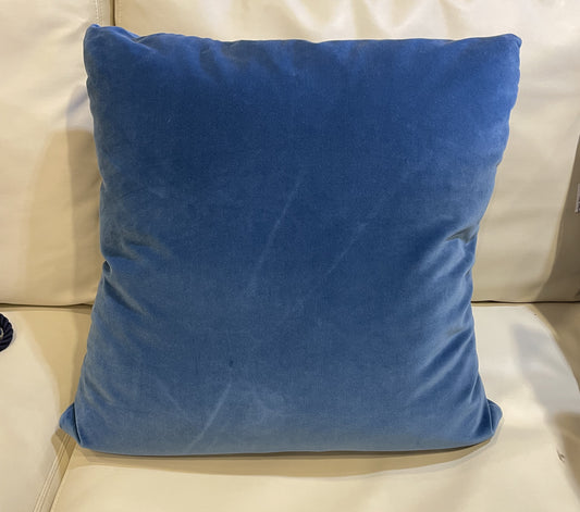 Loro Piana Blue Velvet Pillow (49VA36)