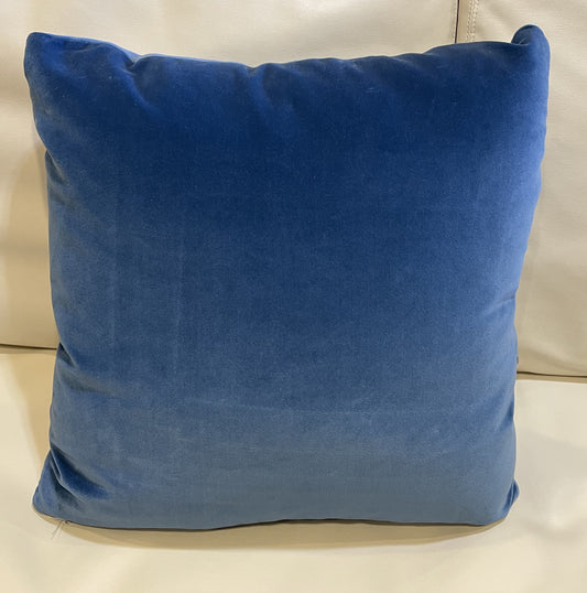 Loro Piana Blue Velvet Pillow (49VA36)