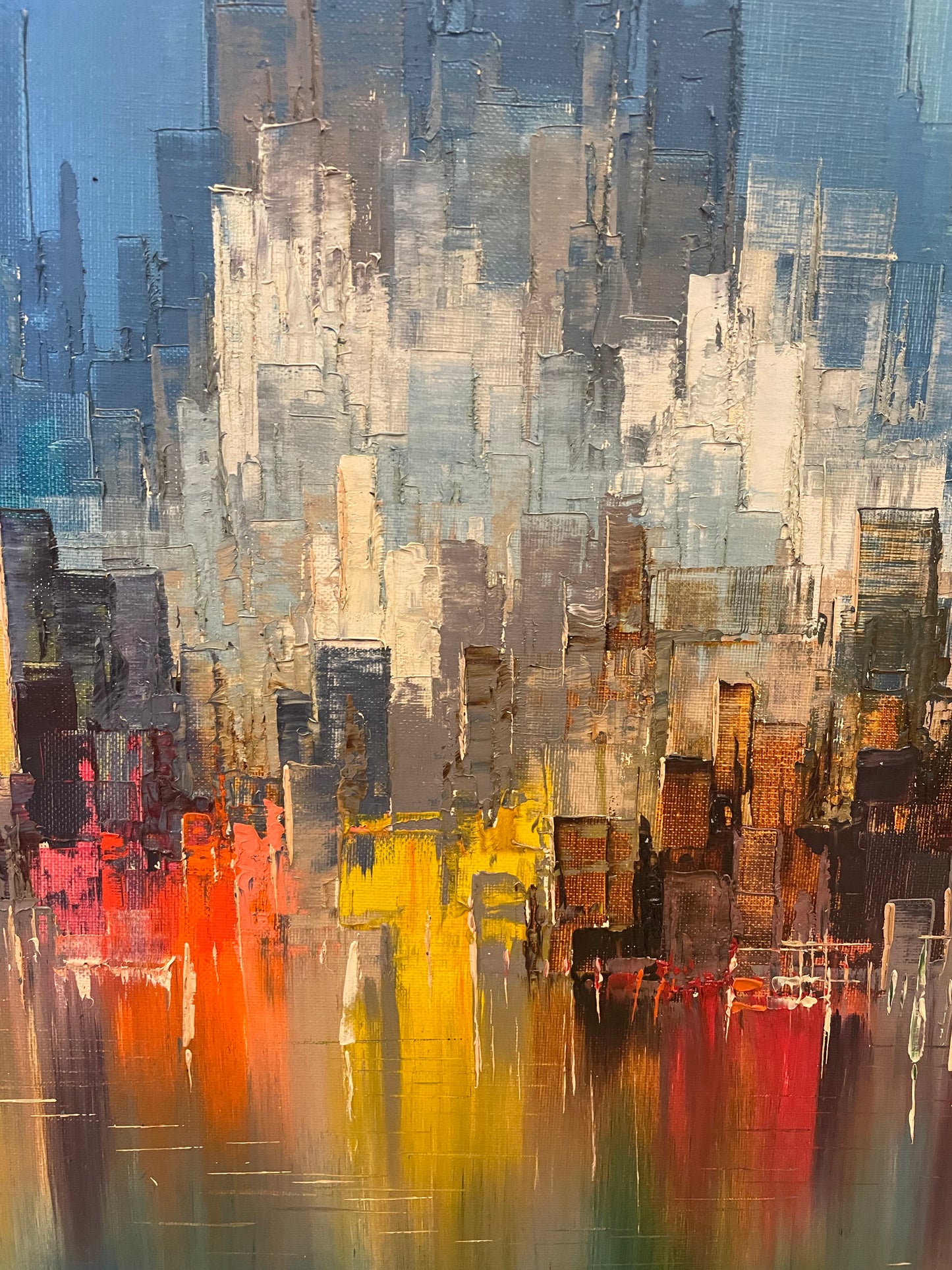 Heinz Munnich Cityscape on Canvas (9Z82FD)