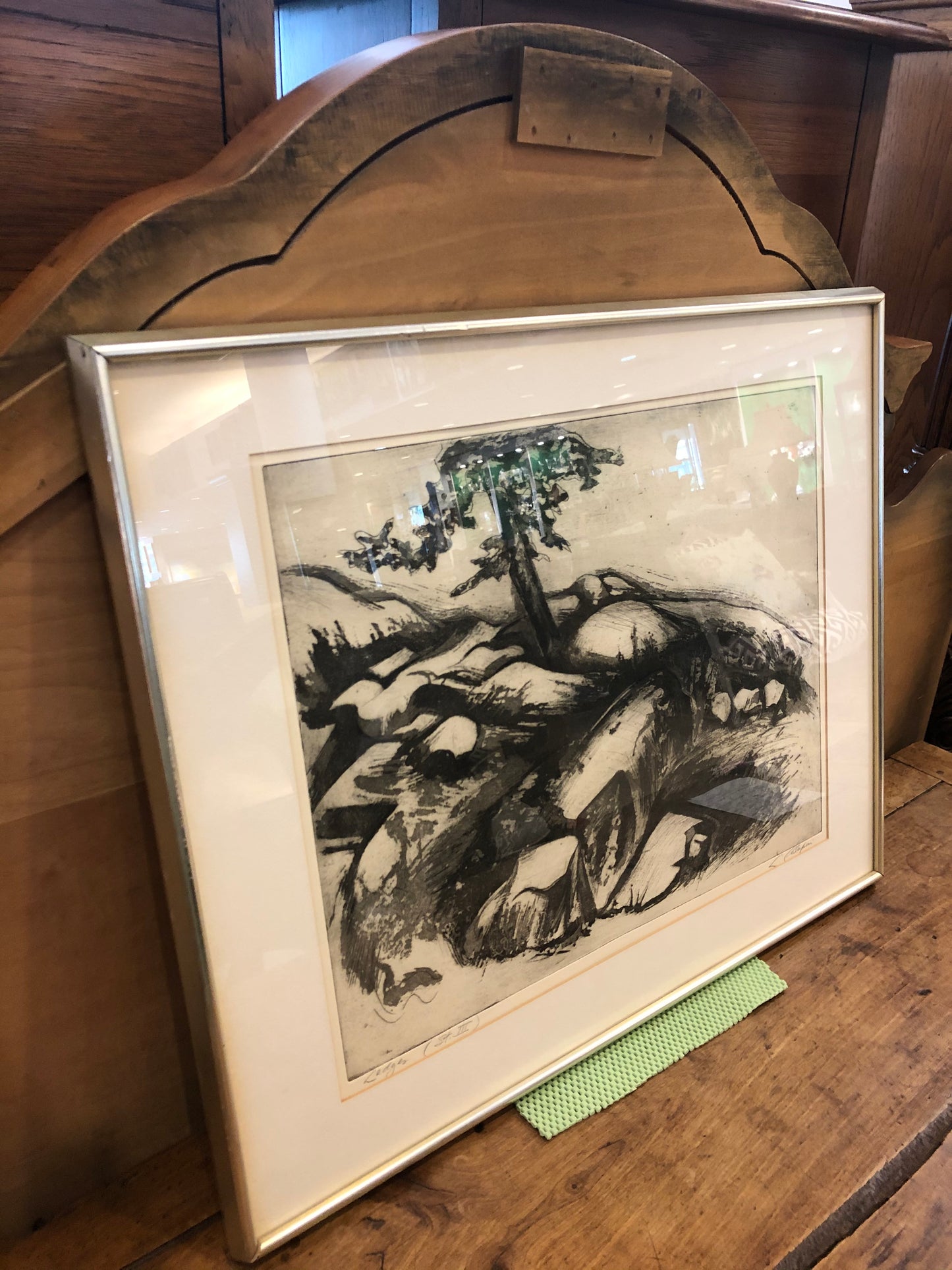 Letterio Calapai Framed Etching "Ledges"