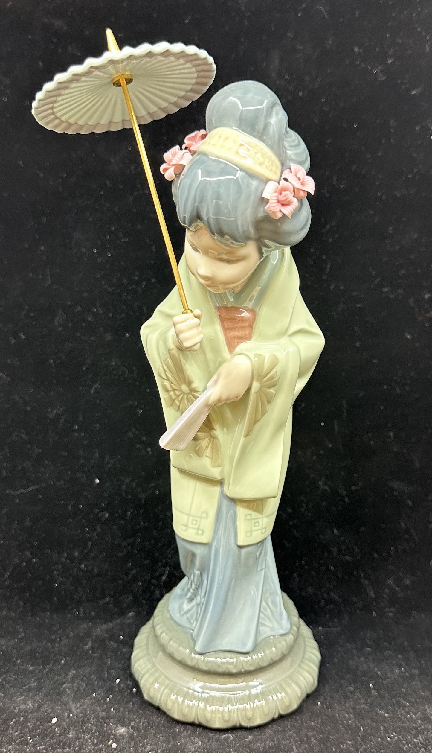 Lladro "Oriental Spring" Geisha Parasol Figurine #4988 (XDJFP7)