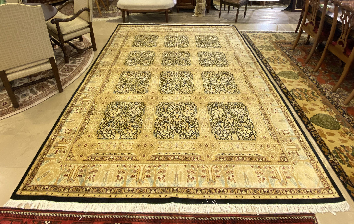 Hand-Knotted Rug 10x8 (61B3Y6)