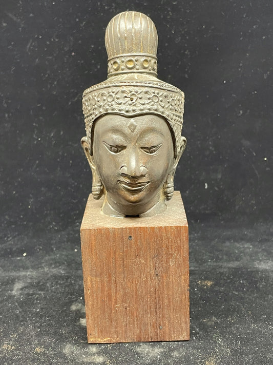 19th Century Buddha Head with Crown (RV87FF)