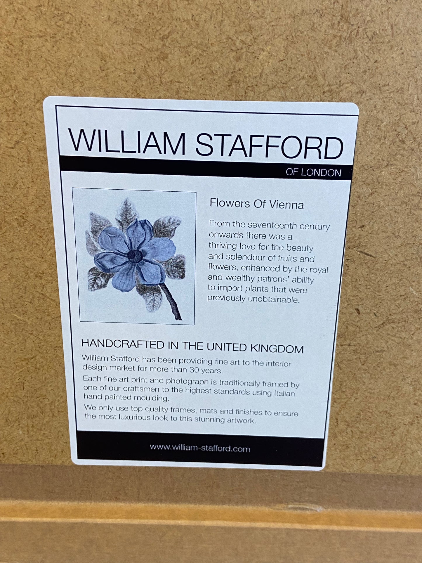 William Stafford "Flowers of Vienna" Artwork Small Pair (783LTS)