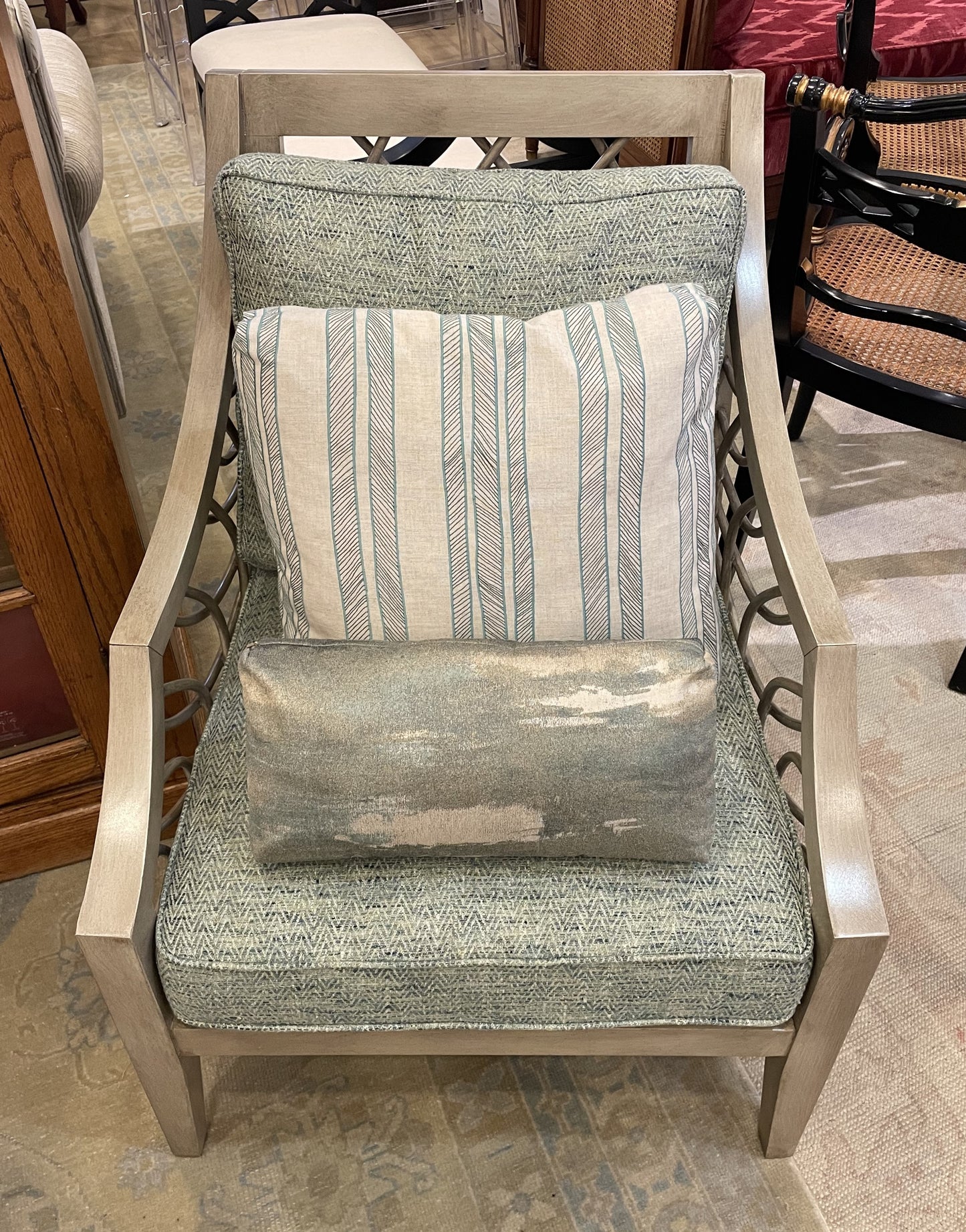 Walter E. Smithe "Ellis" Fretwork Accent Chair (959CHP)