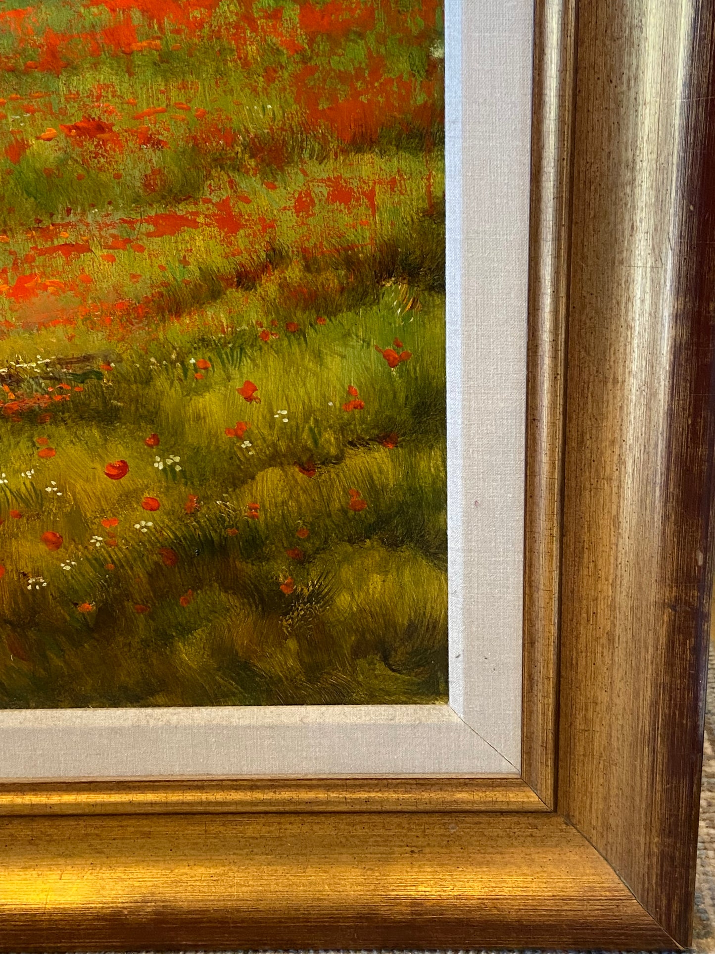 Oil on Canvas Woman in the Poppies (R7N9NJ)