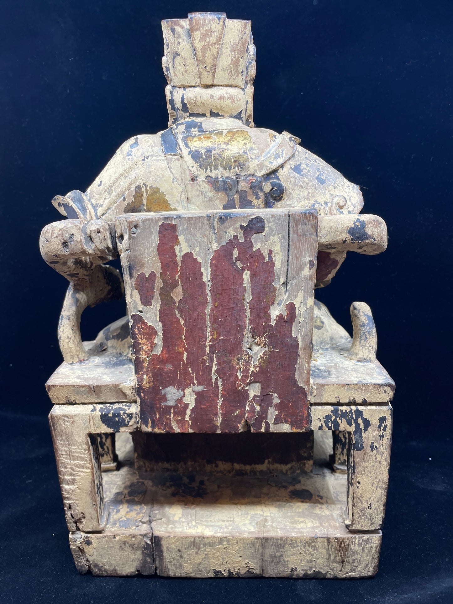 Antique Chinese Seated Warrior AS IS (J3BG93)