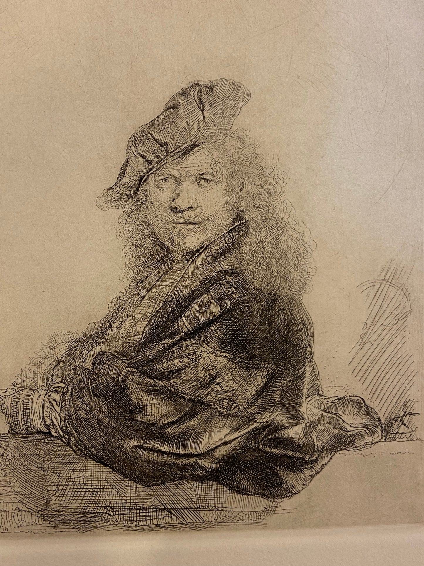 After Rembrandt van Rijn "Self-Portrait Leaning on a Stone Sill" (27593)