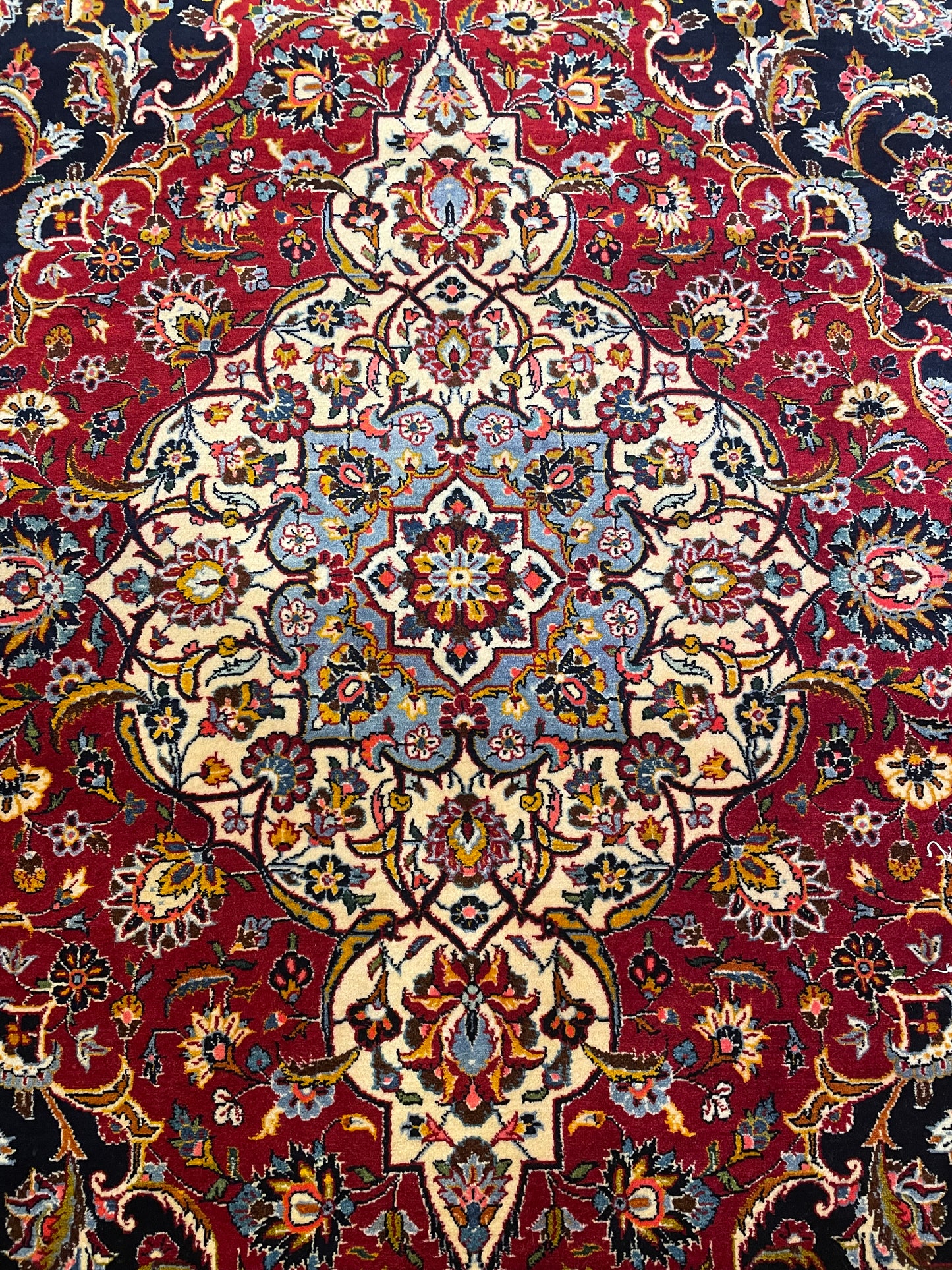 Fine Kork Kashan Jewel Tone Rug (3S2AKX)