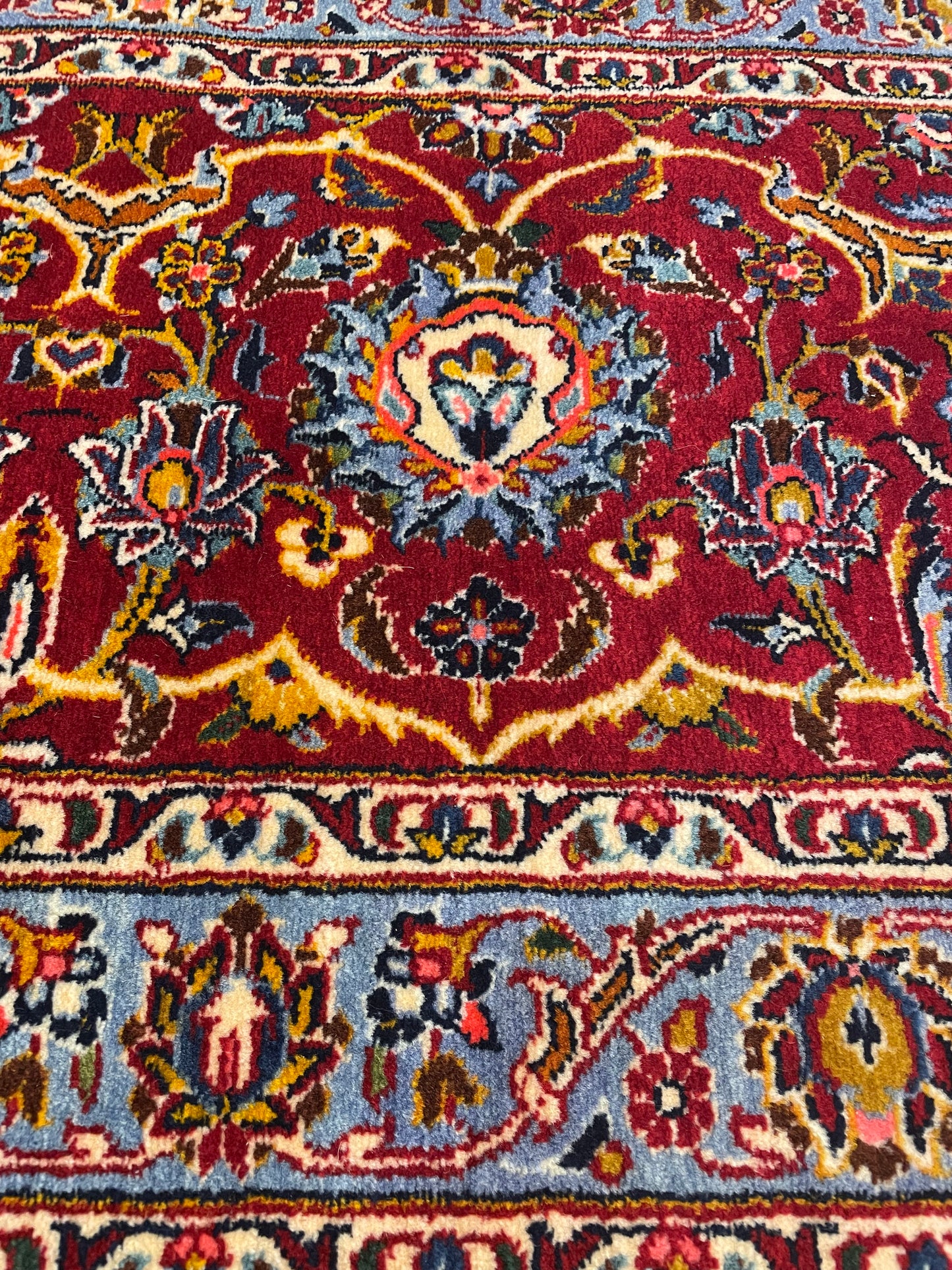 Fine Kork Kashan Jewel Tone Rug (3S2AKX)