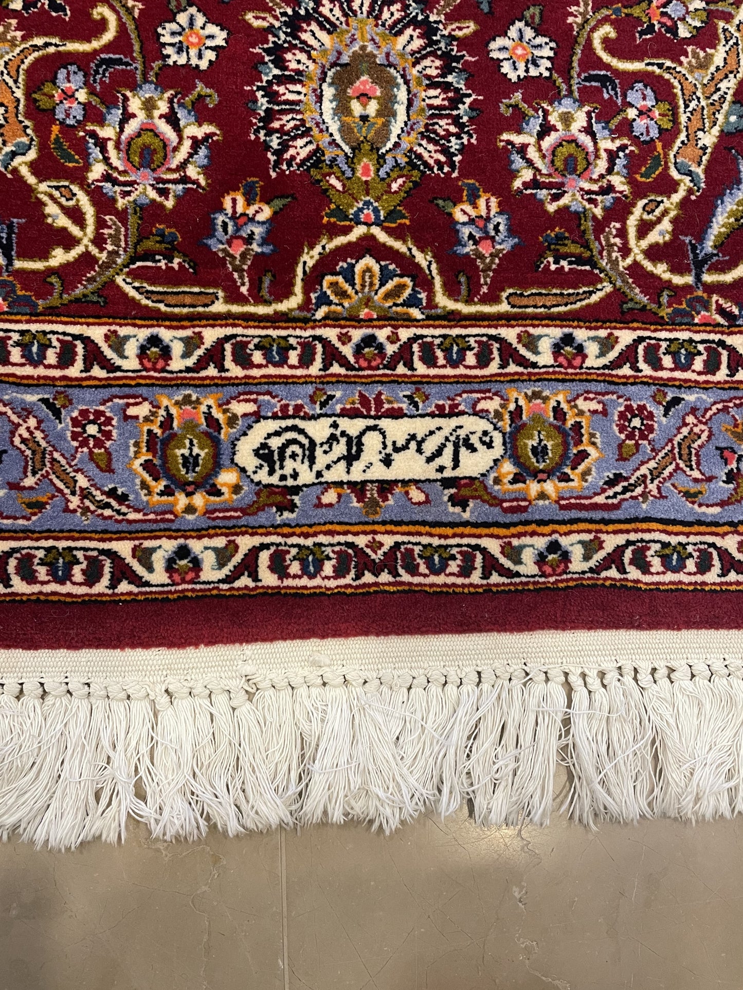 Fine Kork Kashan Jewel Tone Rug (3S2AKX)