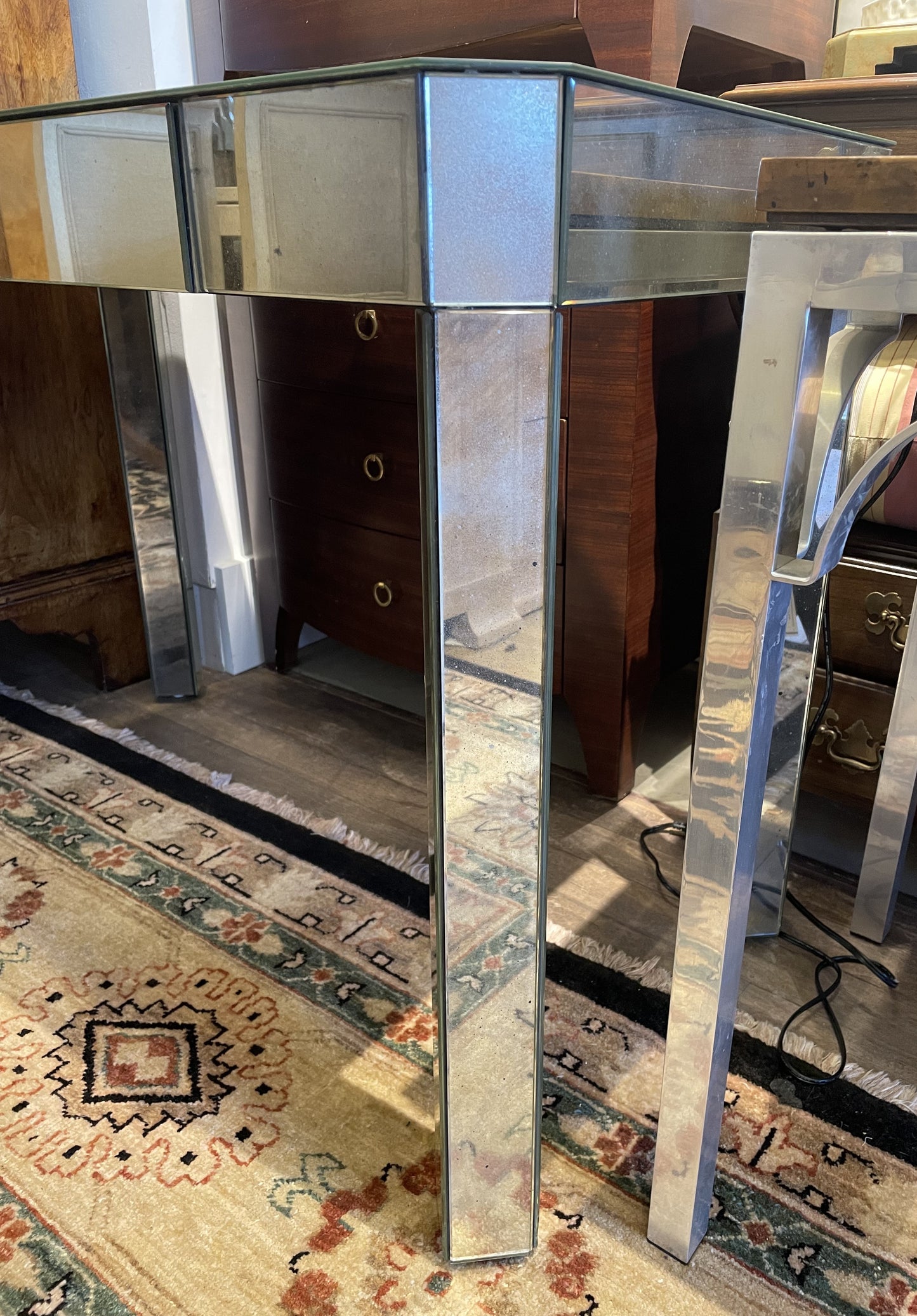 Mirrored Vanity/Desk Nancy Corzine Attributed (ZZ2TWZ)