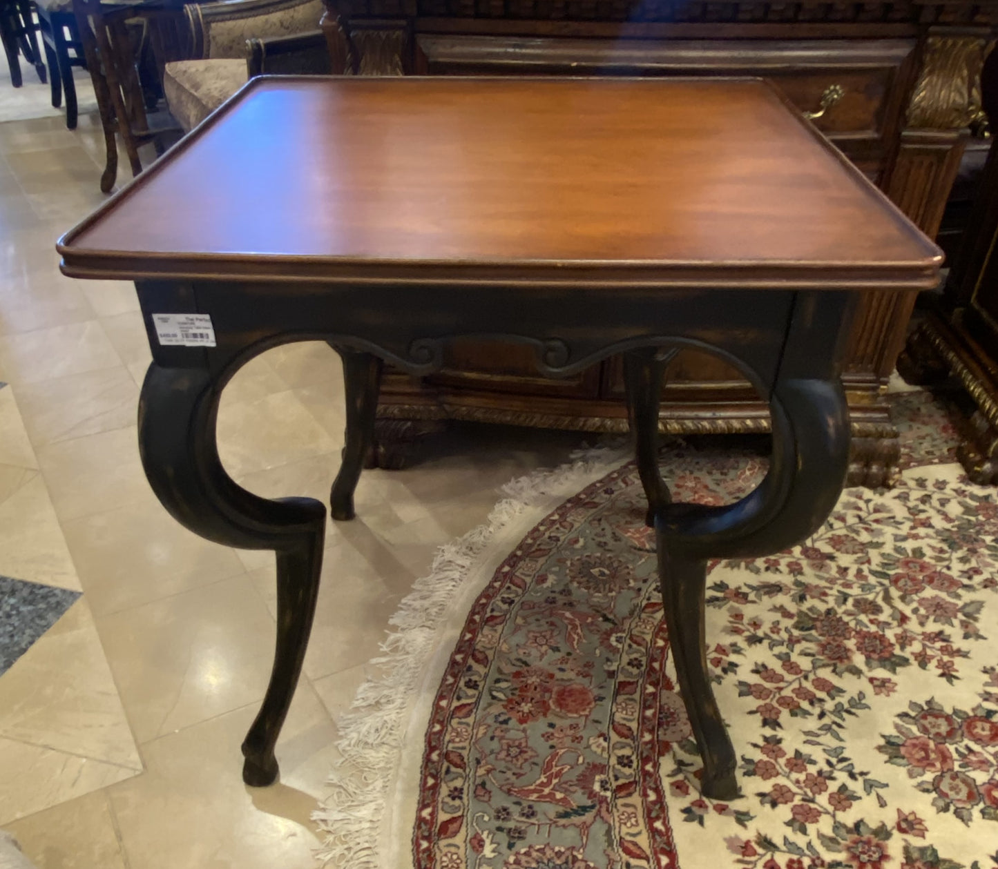 Black & Wood Horse leg table (6HRUDU)