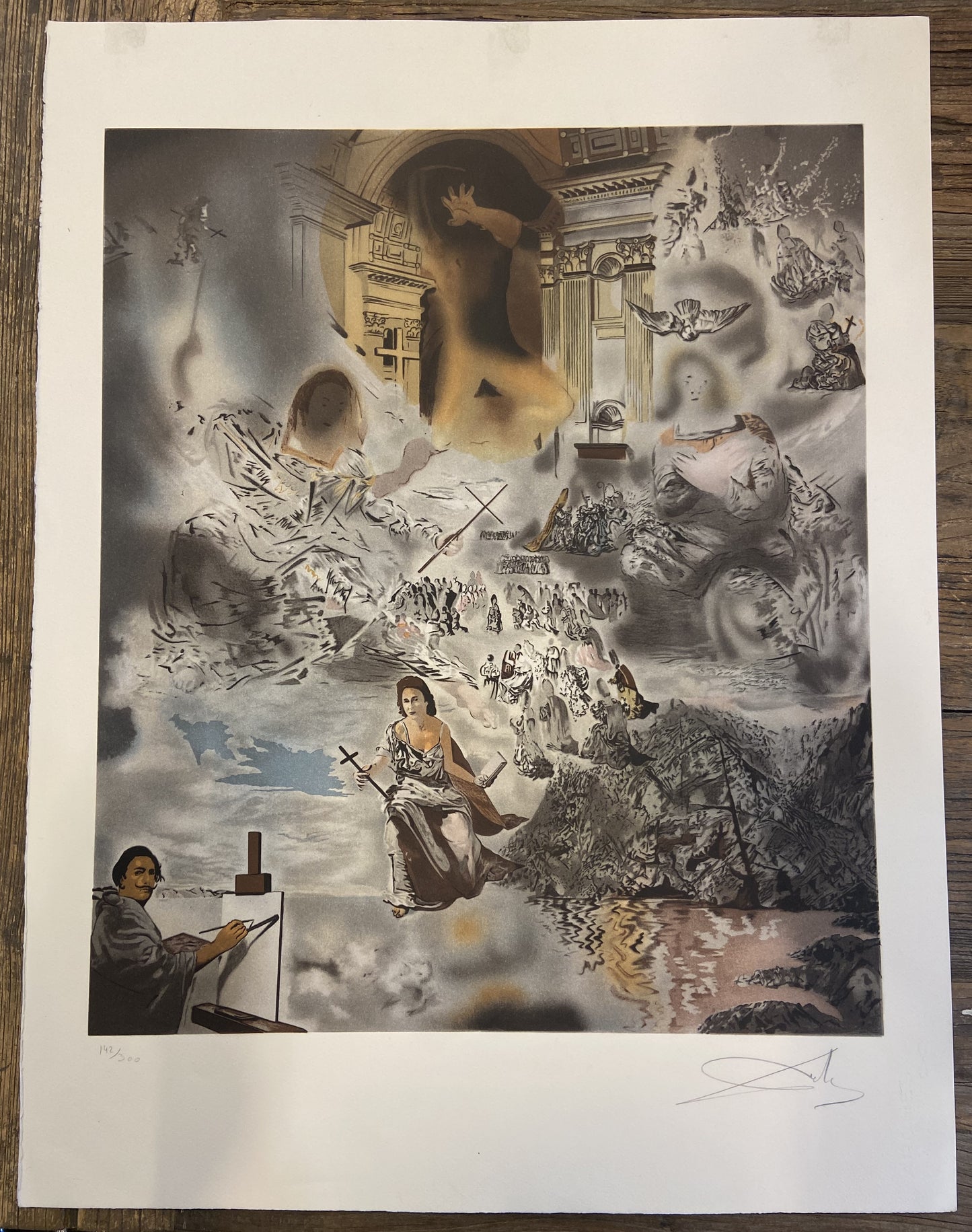 After Salvador Dalí "The Ecumenical Council" Lithograph 142/300 (27793)