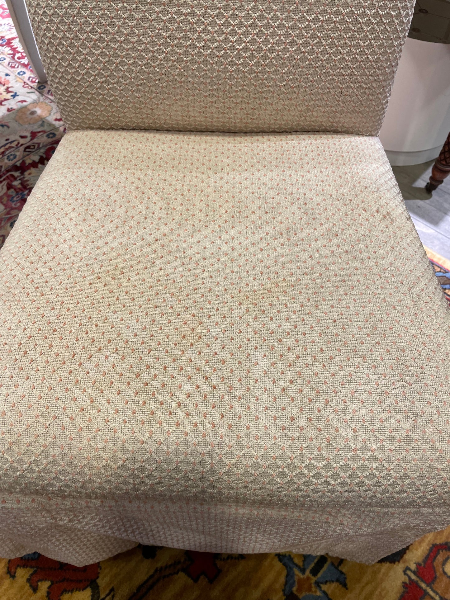 Parsons Chair with Pink Petit Point (J4TZ5Z)