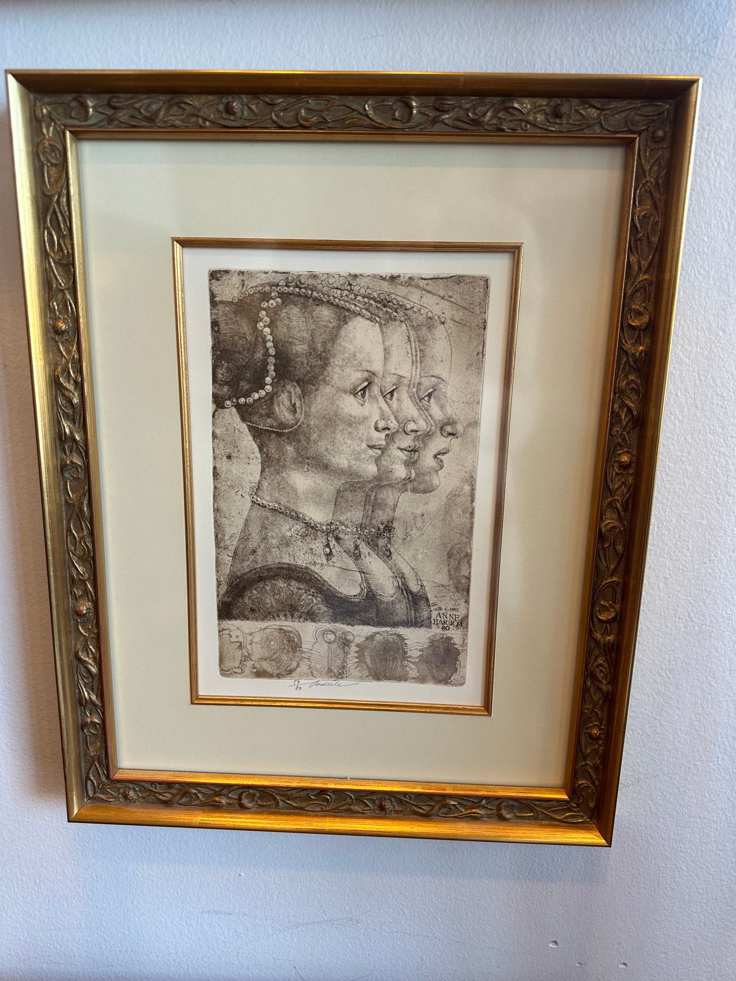 Jiří Anderle Specail Edition "Anne Baruch, 80" Soft Engraving Portait (27717)