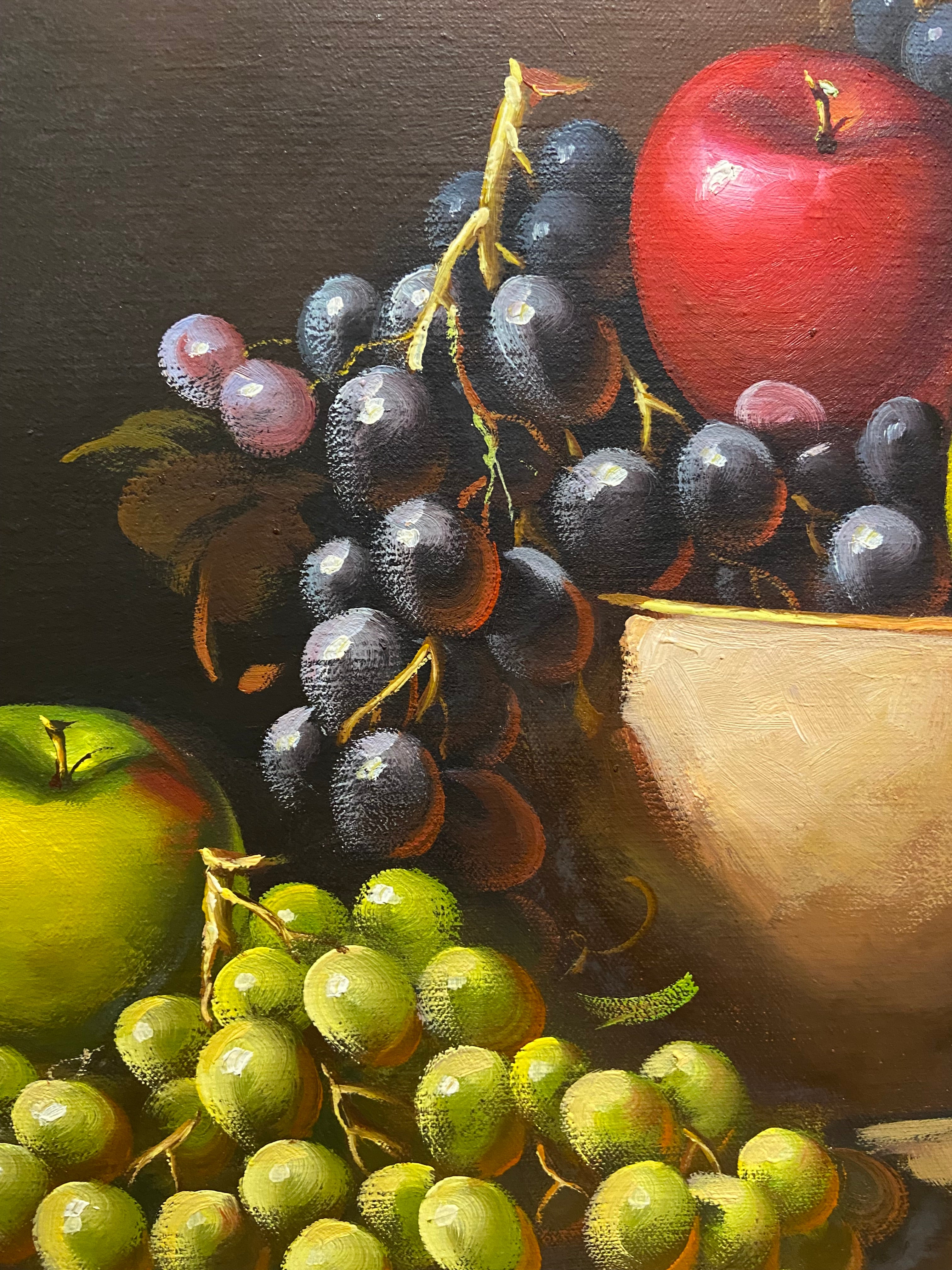 Still Life Oil offers Painting Fruit Basket