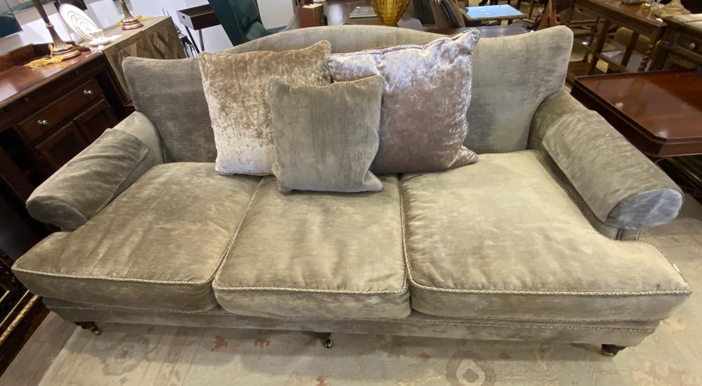 Henredon Velvet Sage Sofa AS IS (995S4L)