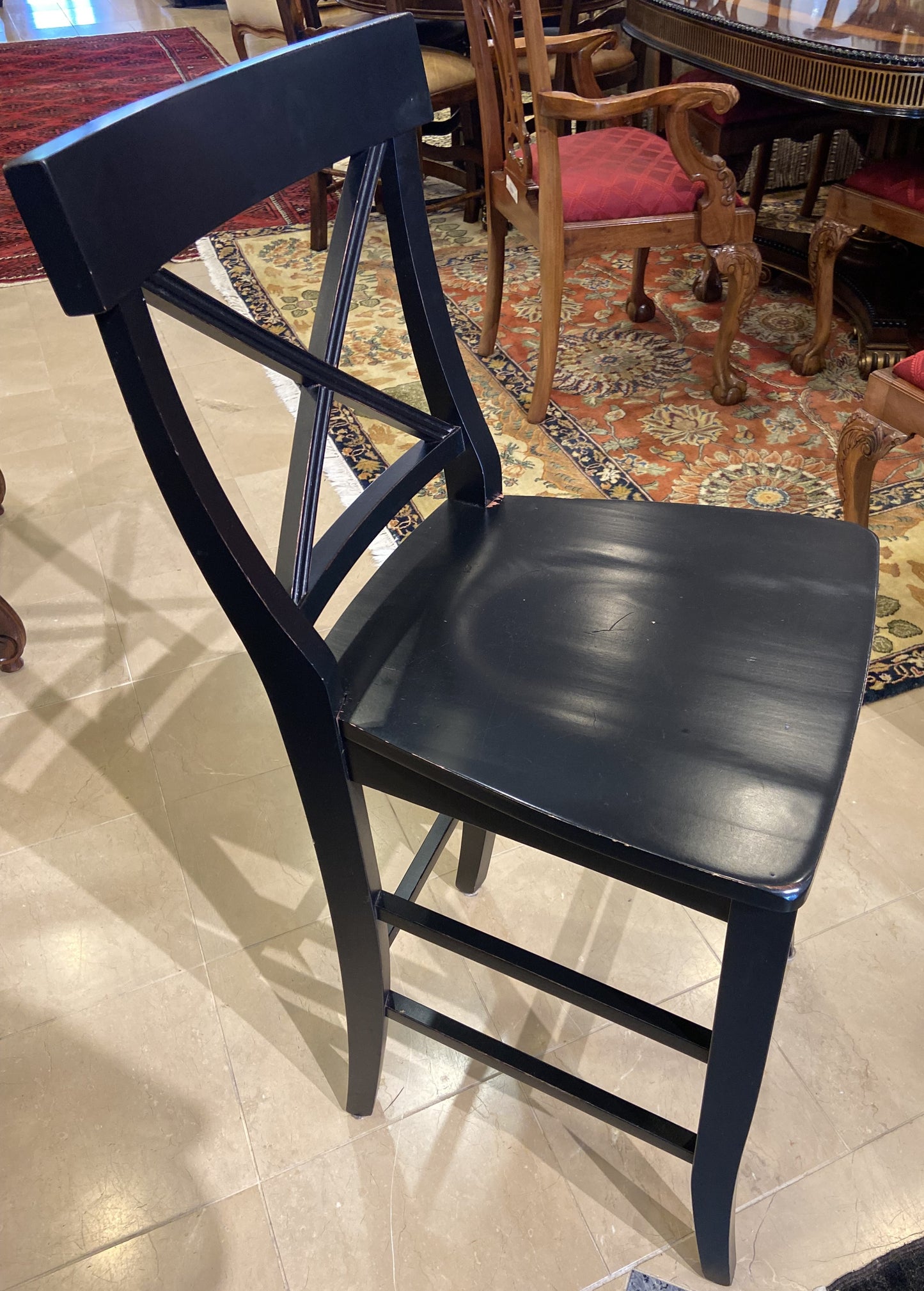 Pair of Black Barstool Chairs (63UJQ2)