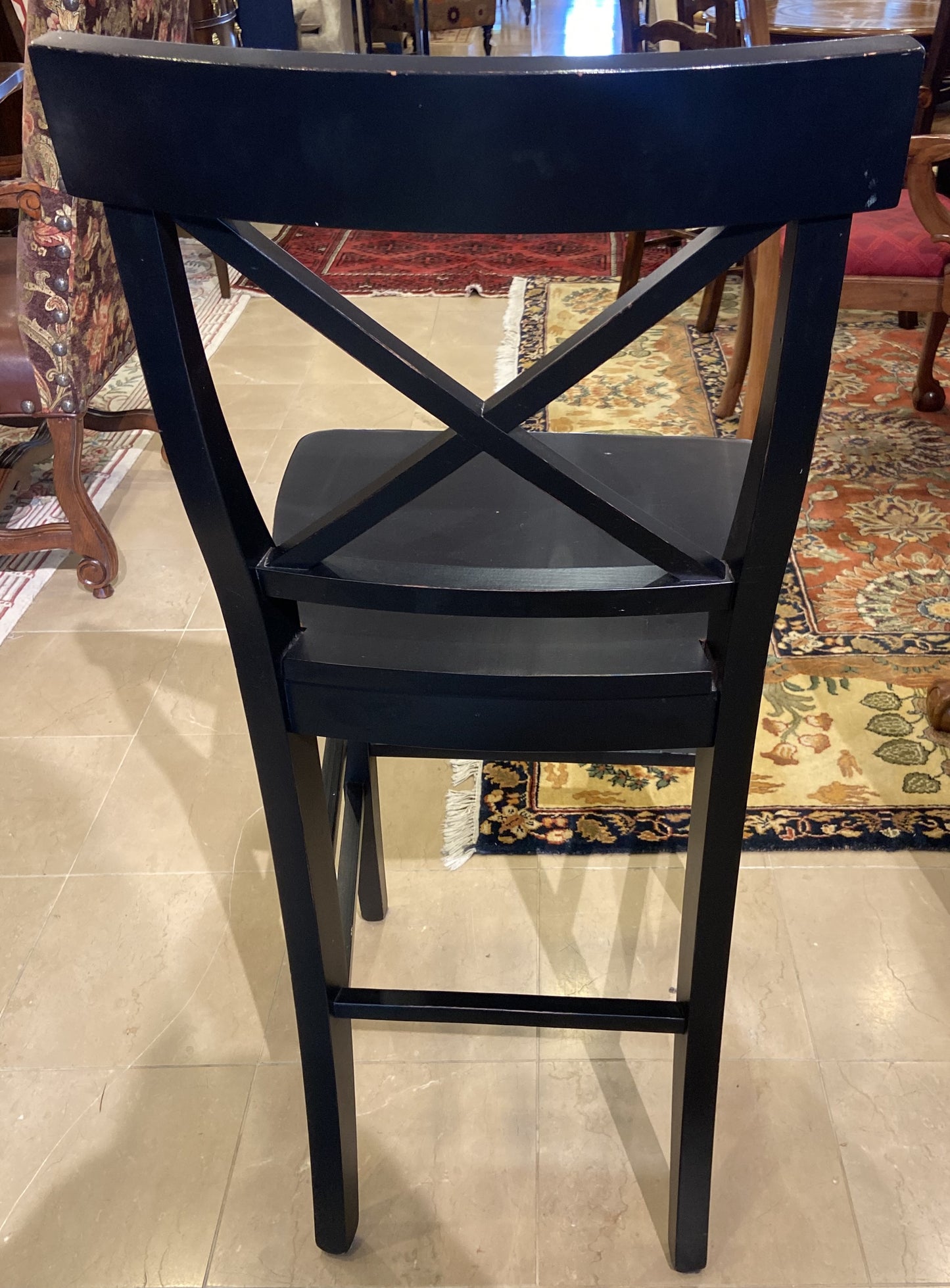 Pair of Black Barstool Chairs (63UJQ2)