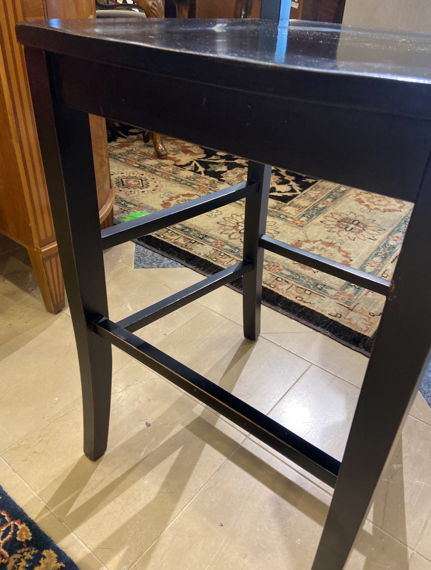 Pair of Black Barstool Chairs (63UJQ2)